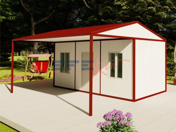 36 m² Verandalı Birleşimli Konteyner Ev