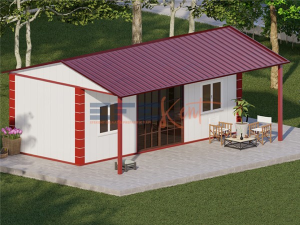 36 m² Verandalı Birleşimli Konteyner Ev